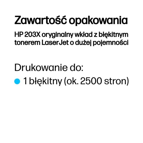 Wkład HP nr 203X HP203X HP 203X cyjan (CF541X)