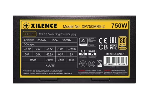 Xilence Performance X Series XP750MR9.2 moduł zasilaczy 750 W 20+4 pin ATX ATX Czarny, Czerwony
