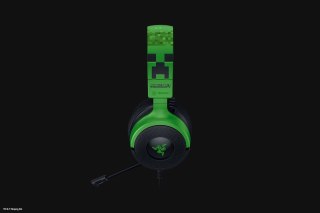 Zestaw słuchawkowy Razer Gaming Kraken V4 X przewodowe nauszne z mikrofonem edycja Minecraft