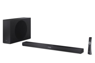 Sharp 2.1-kanałowy ultracienki Dolby Atmos/DTS Virtual: X Soundbar z bezprzewodowym subwooferem HT-SBW320 360 W Łączność Bluetoo