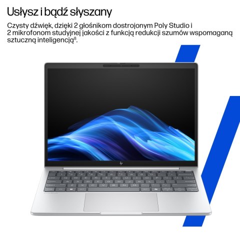 HP EliteBook 8 G1i Ultra 7 255U 14.0"WUXGA IPS 400nits Eye Ease AG 24GB DDR5 5600 SSD512 Arc Cam 5Mpx 62Wh W11Pro Srebrny lodowi