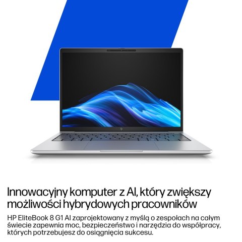 HP EliteBook 8 G1i Ultra 7 255U 16.0"WUXGA IPS 400nits Eye Ease AG 24GB DDR5 5600 SSD512 Arc Cam 5Mpx 62Wh W11Pro Glacier silver