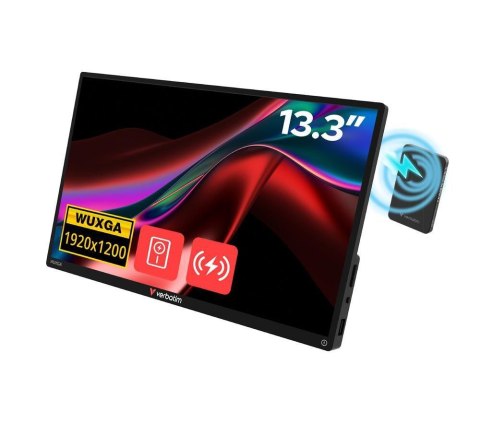 Verbatim 32087 przenośny telewizor / monitor Przenośny monitor Czarny 33,8 cm (13.3") 1920 x 1200 px