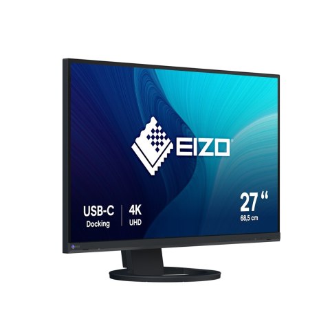 Monitor EIZO FlexScan EV2740S-BK - monitor LCD IPS 27", 4K UHD 3840 x 2160 (16:9), złącza USB-C (czarny)