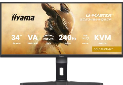 Monitor iiyama GCB3486WQSCP-B1 34" VA 3440x1440 500cd/m2 0,4ms 2xHDMI 2xDP USB