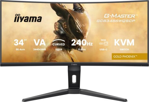 Monitor iiyama GCB3486WQSCP-B1 34" VA 3440x1440 500cd/m2 0,4ms 2xHDMI 2xDP USB