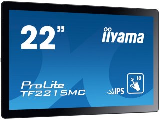 Monitor iiyama ProLite TF2215MC-B2, 54.6cm (21.5''), Projected Capacitive, 10 TP, Full HD, czarny