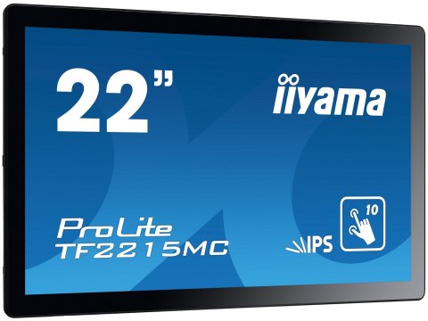Monitor iiyama ProLite TF2215MC-B2, 54.6cm (21.5''), Projected Capacitive, 10 TP, Full HD, czarny