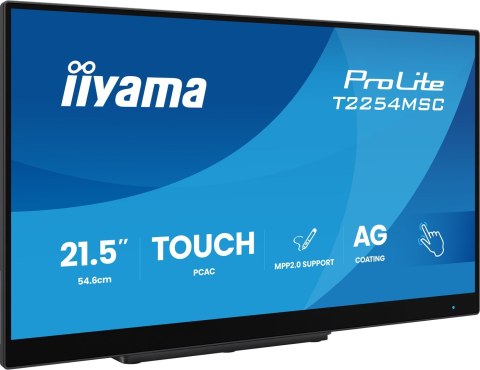 Monitor iiyama T2254MSC-B2AG 21,5" Optical Bonded PCAP 10P Touch Anti Glare MPP2.0 aktywny rysik obsługiwany 1920x1080