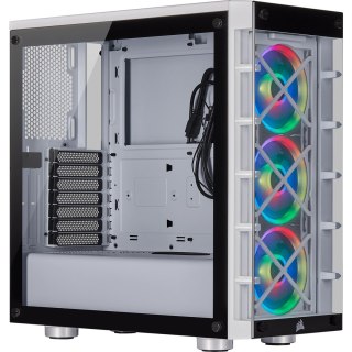 CORSAIR iCUE 465X RGB - Wieża - ATX - Panel boczny z okienkiem (szkło hartowane) - Bez zasilacza (ATX) - Biały - USB/Audio (CC-9