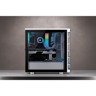 CORSAIR iCUE 465X RGB - Wieża - ATX - Panel boczny z okienkiem (szkło hartowane) - Bez zasilacza (ATX) - Biały - USB/Audio (CC-9