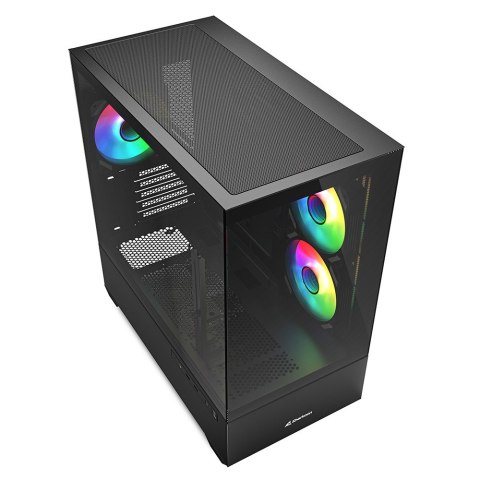 Etui Sharkoon MK6 RGB Micro-ATX 1xGlass Czarne