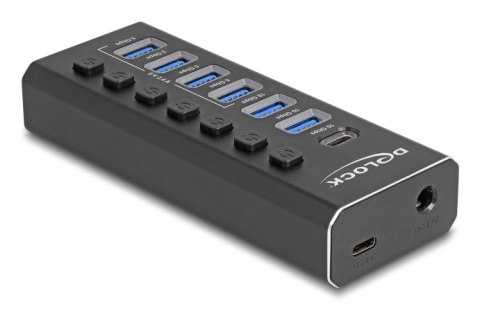 Delock 7-portowy hub USB z 3 portami 10 Gb/s i 4 szybkimi ładowaniami