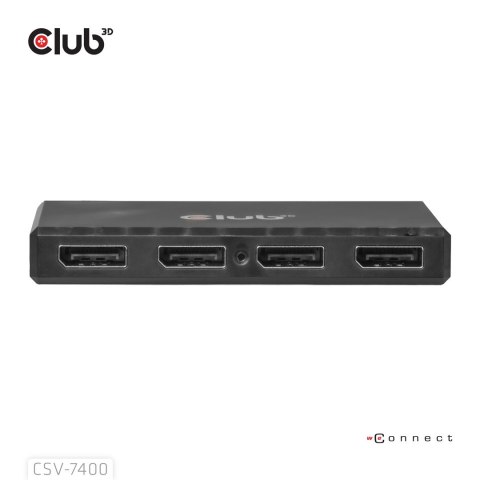Hub USB Club Hub 3D MST (Multi Stream Transport) DisplayPort 1.4 na 4x DisplayPort, Cztery monitory, 4x 4K30Hz, 8K30Hz