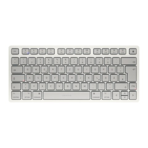 Klawiatura CHERRY TAS KW 7100 MINI BT dla Mac, Bezprzewodowa, DE-Layout, biały