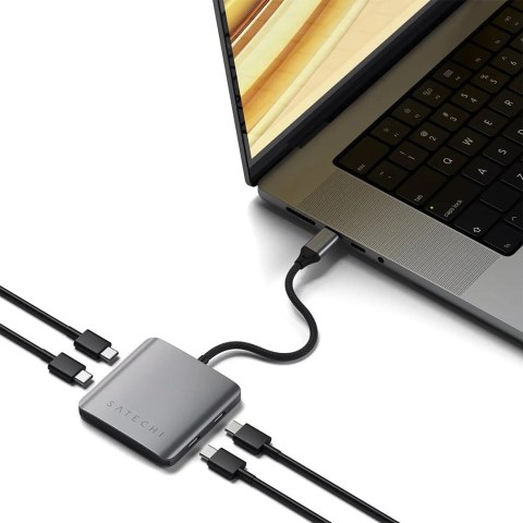 Satechi - Hub - z Power Delivery - 4 x USB-C 3.2 Gen 2 - Komputer stacjonarny