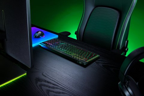 Klawiatura Razer BlackWidow V4 Low-profile HyperSpeed (pomarańczowy przełącznik) - Układ amerykański