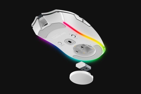 Mysz Razer Cobra Pro, biała, sieć bezprzewodowa/przewodowa, 2,4 GHz, USB-C