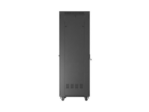 Szafa instalacyjna rack stojąca 19'' 47U 800x800 czarna drzwi perforowane LCD LANBERG (FLAT PACK)