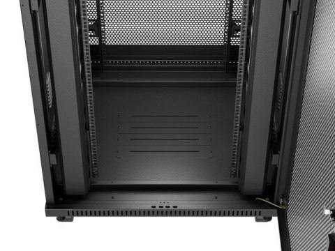 Szafa instalacyjna rack stojąca 19'' 47U 800x800 czarna drzwi perforowane LCD LANBERG (FLAT PACK)