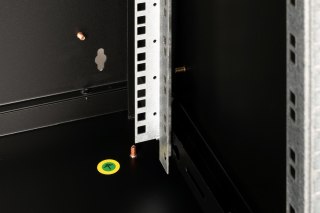 Szafa sieciowa wisząca Unique 19" 16U rack 600x600, drzwi szyba, czarny, niedzielona, złożona, 100kg