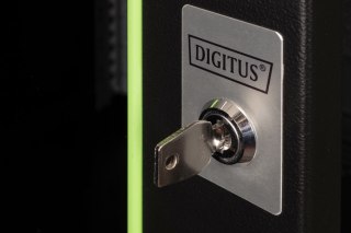 Szafa sieciowa wisząca Unique 19" 16U rack 600x600, drzwi szyba, czarny, niedzielona, złożona, 100kg