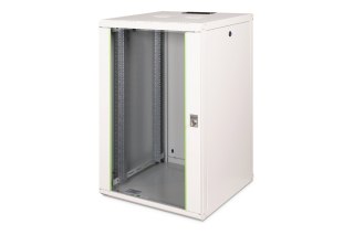 Szafa sieciowa wisząca Unique 19" 20U rack 600x600, drzwi szyba, szary, niedzielona, złożona, 100kg