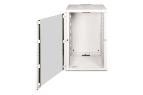 Szafa sieciowa wisząca Unique 19" 20U rack 600x600, drzwi szyba, szary, niedzielona, złożona, 100kg