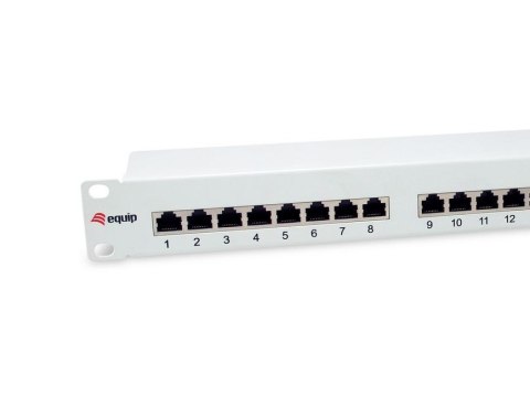 Wyposażenie 19" Patch Panel 24xRJ45 Cat6 FTP 1U 250MHz RAL7035