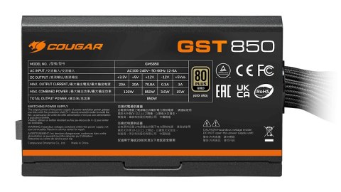 Zasilacz COUGAR GST 850W ATX3.1 / 80 Plus Złoty