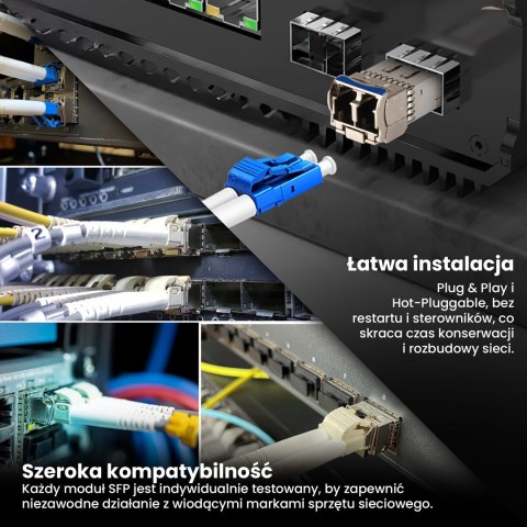 Extralink SFP28 25G 2-Pack | SFP28 Module | 25Gbps, LC/UPC Duplex, 1310nm, 10km, single mode, DOM moduł przekaźników sieciowych