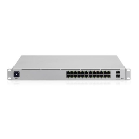 Ubiquiti UniFi USW-PRO-24 łącza sieciowe Zarządzany L2/L3 Gigabit Ethernet (10/100/1000) Srebrny