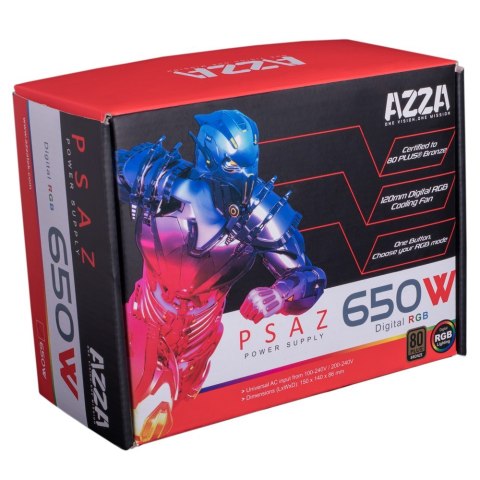 Zasilacz AZZA PSAZ-650W ARGB Netzteil retail