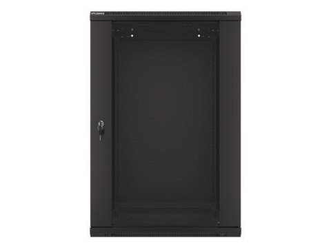 Lanberg szafa instalacyjna wisząca 19'' 18U 600x600mm czarna (drzwi szklane)