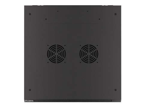 Lanberg szafa instalacyjna wisząca 19'' 18U 600x600mm czarna (drzwi szklane)