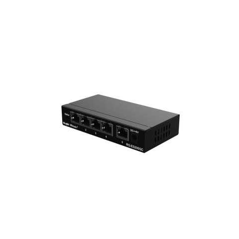 Ruijie Networks RG-ES205GC łącza sieciowe Zarządzany L2 Gigabit Ethernet (10/100/1000) Czarny