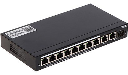 Ruijie Networks RG-ES210GS-P łącza sieciowe Zarządzany L2 Gigabit Ethernet (10/100/1000) Obsługa PoE Czarny