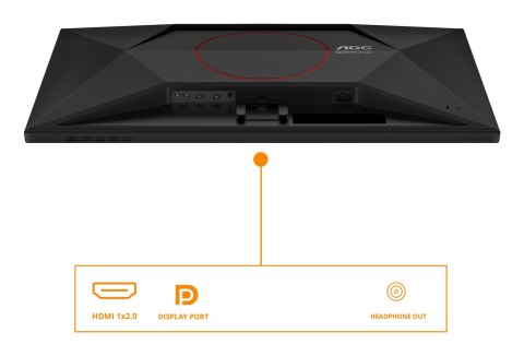 Monitor Certyfikat AOC Q27G42ZE 27" IPS Złącze QHD 16:9 260 Hz 1 ms 2560 x 1440 pikseli 300 cd/m2 Ilość portów HDMI: 1 Czarny