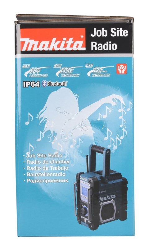 Radio DMR108N, tinka beveik visi Makita akumuliatoriai 7,2 - 18V, galimybe prijungti, Bluetooth i USB