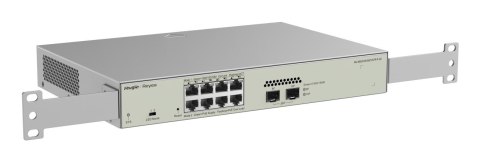 Ruijie Networks RG-NBS3100-8GT2SFP-P-V2 łącza sieciowe Zarządzany L2 Gigabit Ethernet (10/100/1000) Obsługa PoE Metaliczny