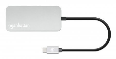 Stacja dokująca MANHATTAN USB-C 8 w 1 z zasilaniem USB 3.2 Gen 1 Type-C męski na żeński HDMI, trzy porty USB-A, gigabitowy port 