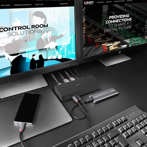 Uniwersalna, hybrydowa stacja dokująca USB typu C i A do laptopa z obsługą 3x4K (DP, HDMI)