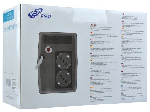 FSP FP 800 zasilacz UPS 0,8 kVA 480 W 2 x gniazdo sieciowe
