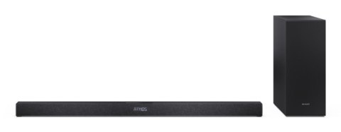 Sharp 2.1-kanałowy ultracienki Dolby Atmos/DTS Virtual: X Soundbar z bezprzewodowym subwooferem HT-SBW320 360 W Łączność Bluetoo