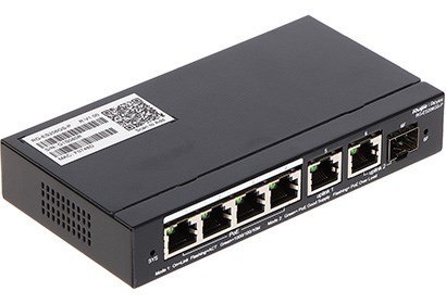 Ruijie Networks RG-ES206GS-P łącza sieciowe Zarządzany L2 Gigabit Ethernet (10/100/1000) Obsługa PoE Czarny