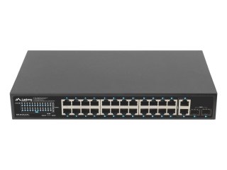 Switch LANBERG RSGE-24P-2GE-2S-360 RACK 19" 24X 1GB POE+/2X GB/2X SFP 360W