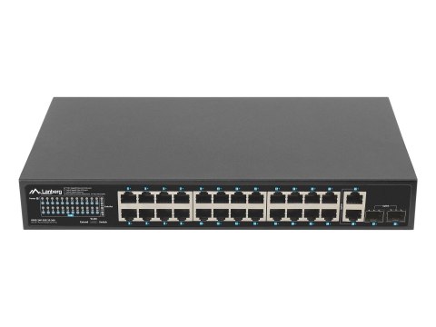 Switch LANBERG RSGE-24P-2GE-2S-360 RACK 19" 24X 1GB POE+/2X GB/2X SFP 360W