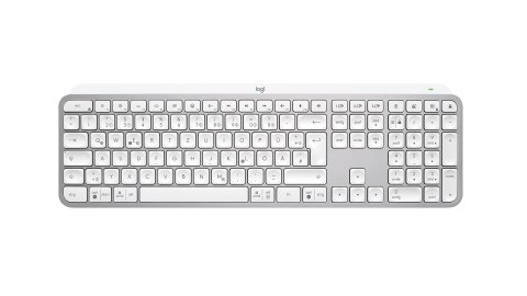 Klawiatura Logitech MX Keys S Uniwersalna RF Wireless + Bluetooth QWERTZ Niemiecki Aluminium, Biały