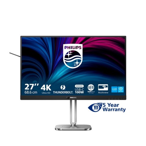Philips 6000 series 27B2U6903/00 monitor komputerowy 68,6 cm (27") 3840 x 2160 px 4K Ultra HD LED Antracyt