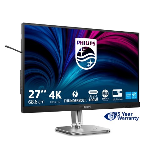 Philips 6000 series 27B2U6903/00 monitor komputerowy 68,6 cm (27") 3840 x 2160 px 4K Ultra HD LED Antracyt